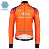 Fietskleding (Fietsshirt Lange Mouw + Lange Koersbroek) 2023 INEOS Grenadiers Winter Thermal Fleece - Oranje Donkerblauw